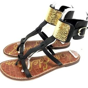 Sam Edelman Gold Cuff Gladiator Sandals